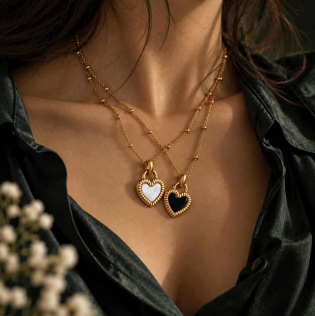 Reversible Heart Pendant Necklace