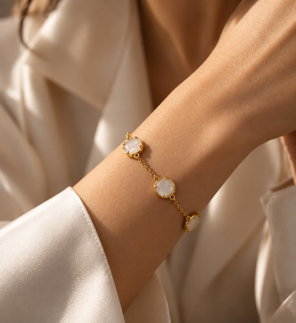 The Sunstone Bracelet - White