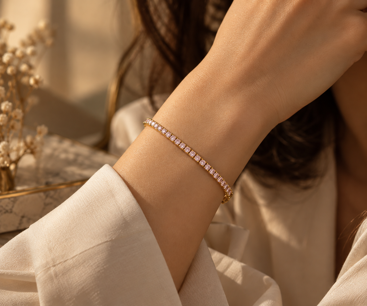 The Classic Tennis Bracelet - Pink