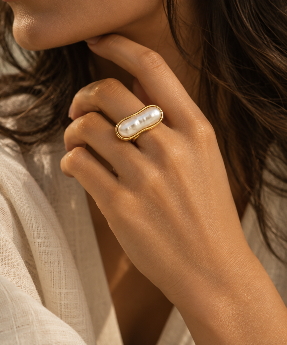 Pearl Sculpted Ring