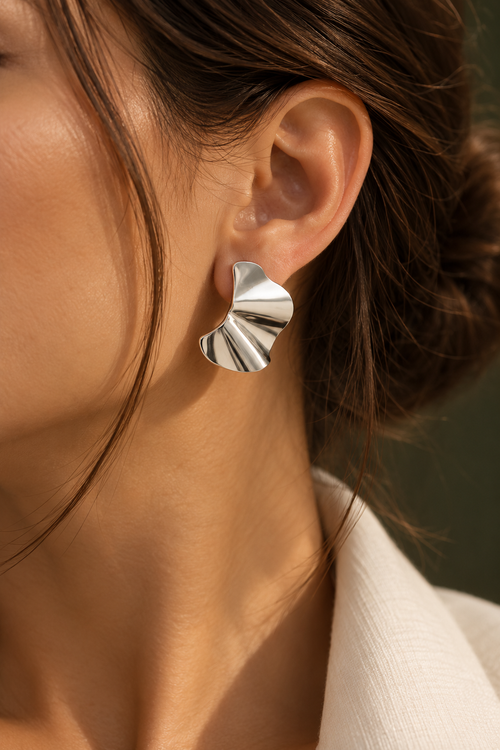 Sculpted Wave Earrings