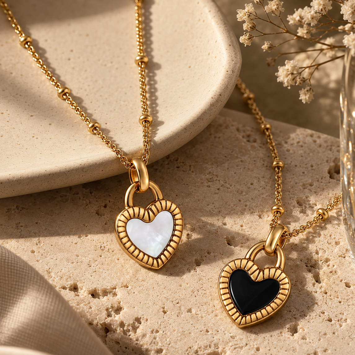Reversible Heart Pendant Necklace