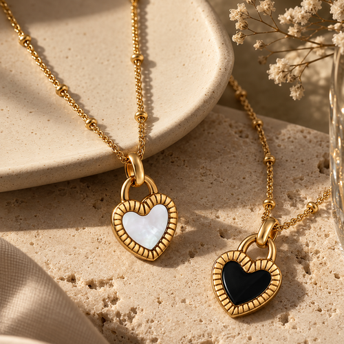 Reversible Heart Pendant Necklace