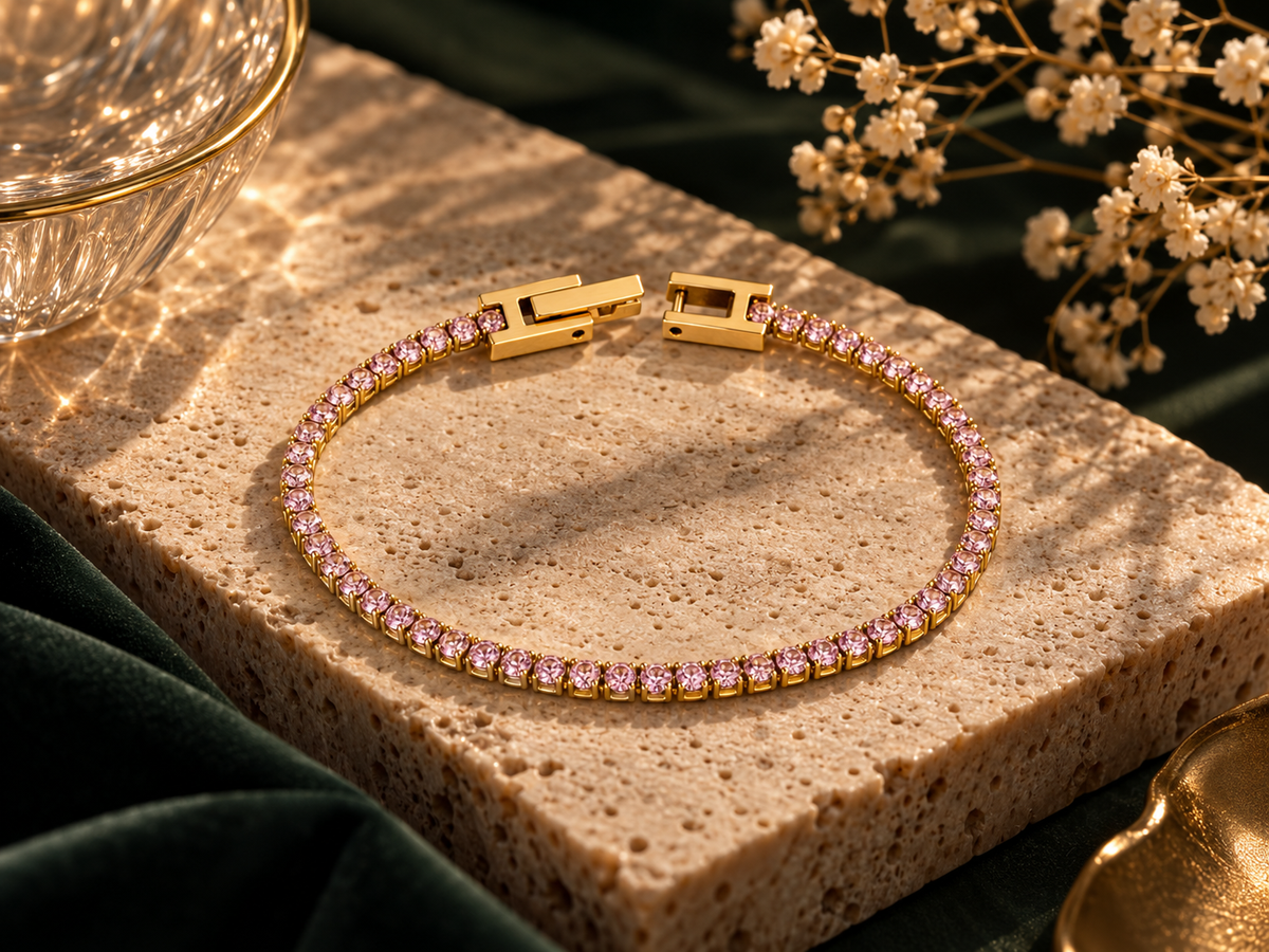 The Classic Tennis Bracelet - Pink