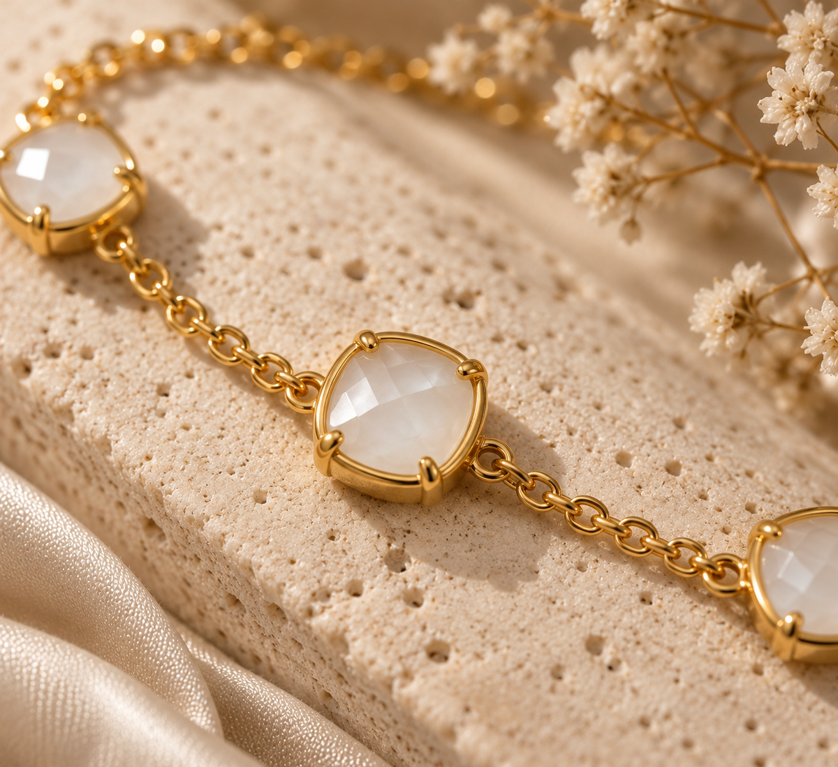 The Sunstone Bracelet - White